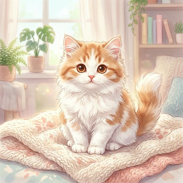 Gatinho fofo e felpudo